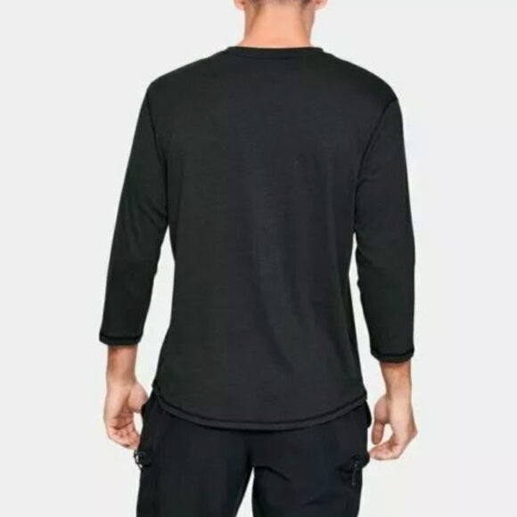Under Armour Mens UA X Project Rock ¾ Sleeve Henley 1346095-001 Black Size S NWT - Picture 3 of 4